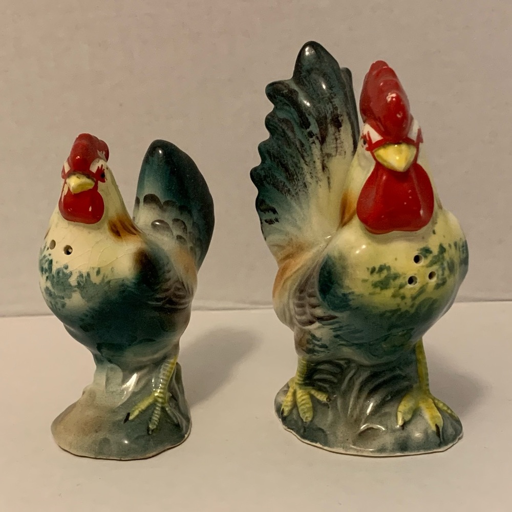 🐔 Vintage Chicken Salt & Pepper Shakers